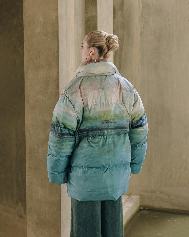 Doudoune "Mir" chaude, imprimé dégradé, coupe mi - longue - Manteaux & vestes Mes Demoiselles - Image 3