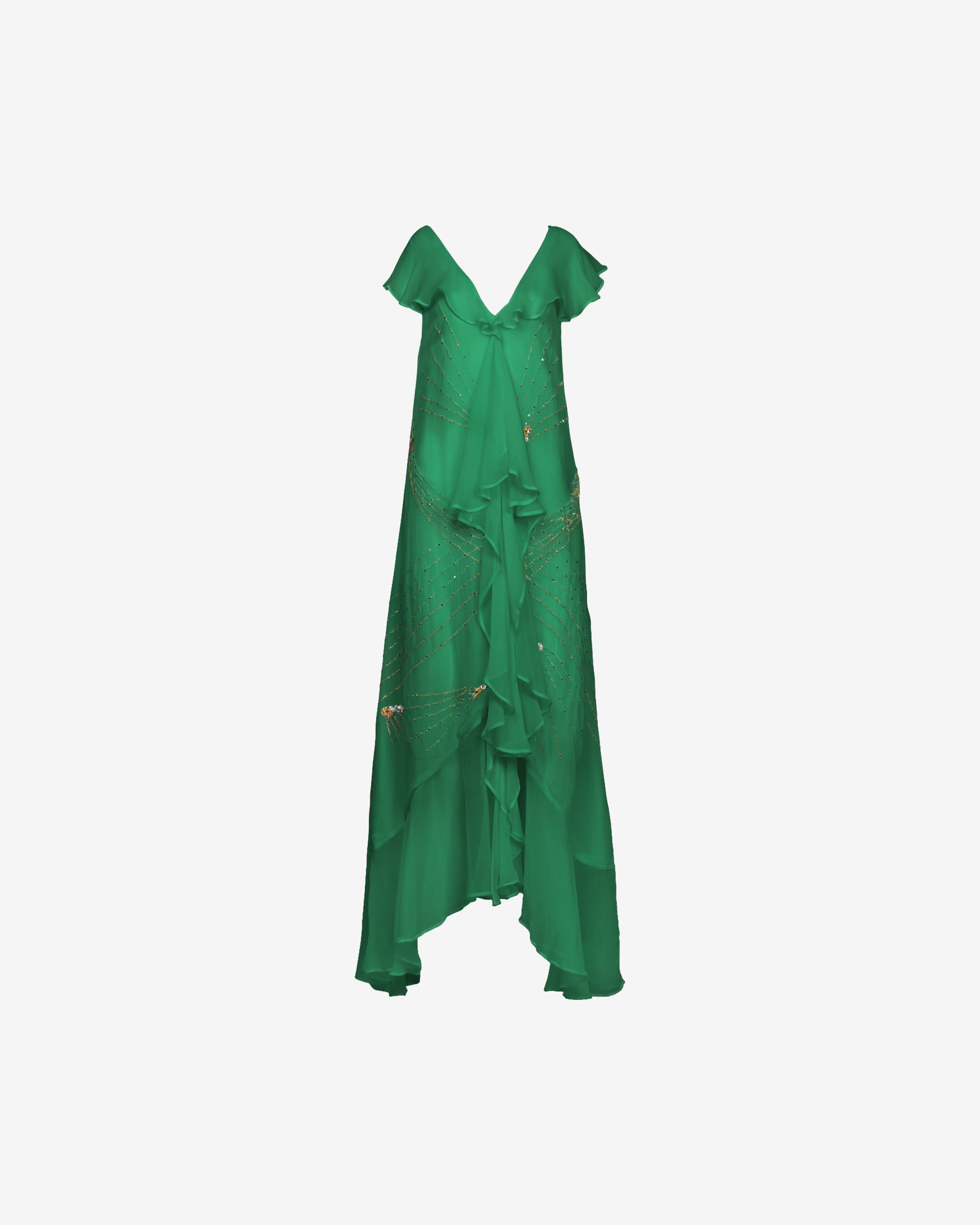 Aida Green Dress | Mes Demoiselles – Mes Demoiselles Paris