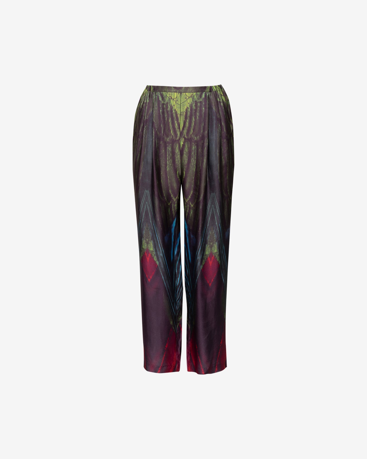 Pantalon élégant à imprimé abstrait faune et flore - Pantalons & combinaisons Mes Demoiselles - Image 1