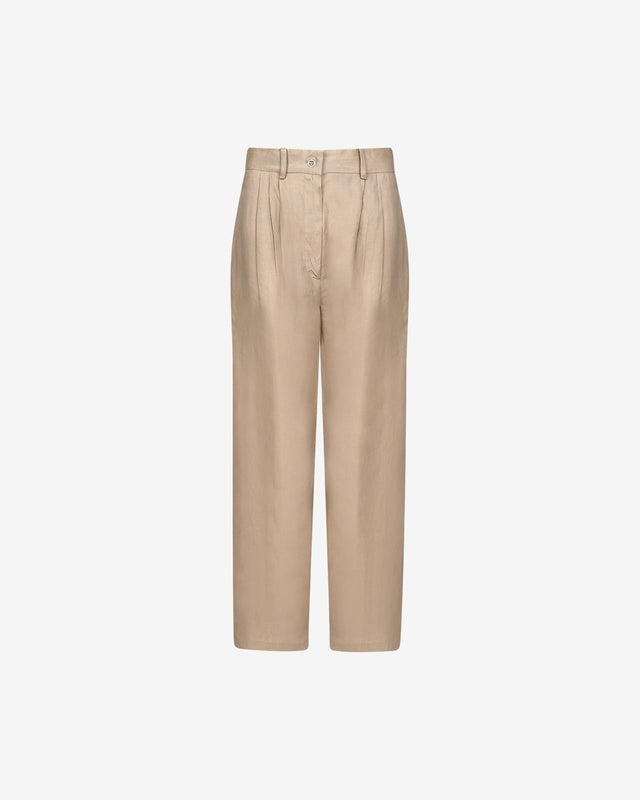 Pantalon Taustin - Bronze : Pantalon large, masculin, clous multicolores, idéal avec blazer Mes Demoiselles - Dernière image