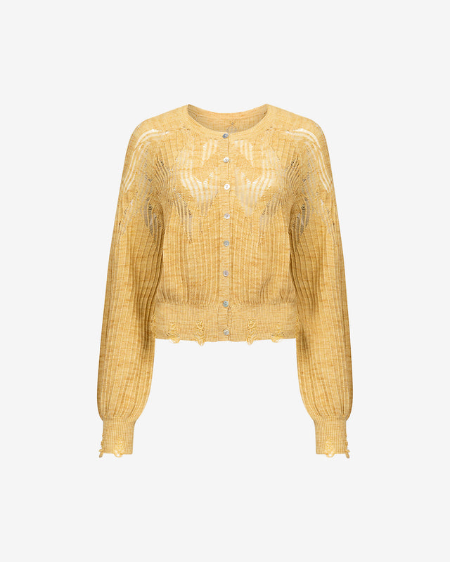 Cardigan Wakako - Jaune - Image 1