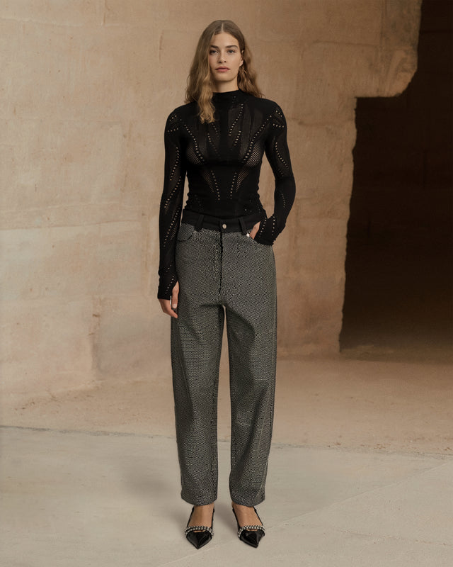 Pantalon Creme - Noir - Image 1