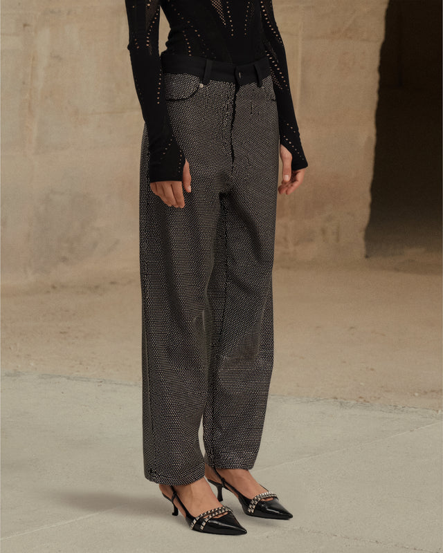 Pantalon Creme - Noir - Image 2