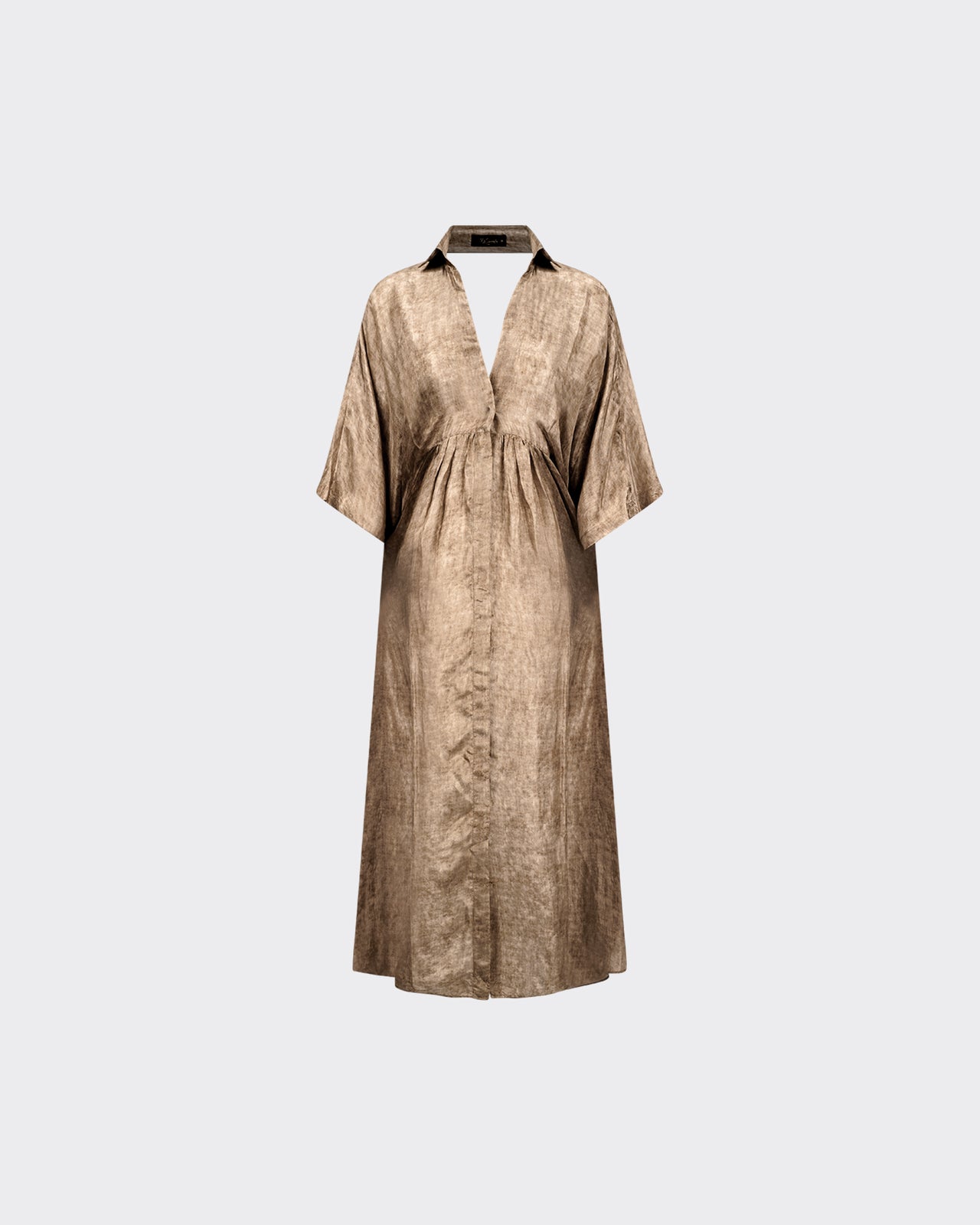 Davia Dress - Taupe - Image 9