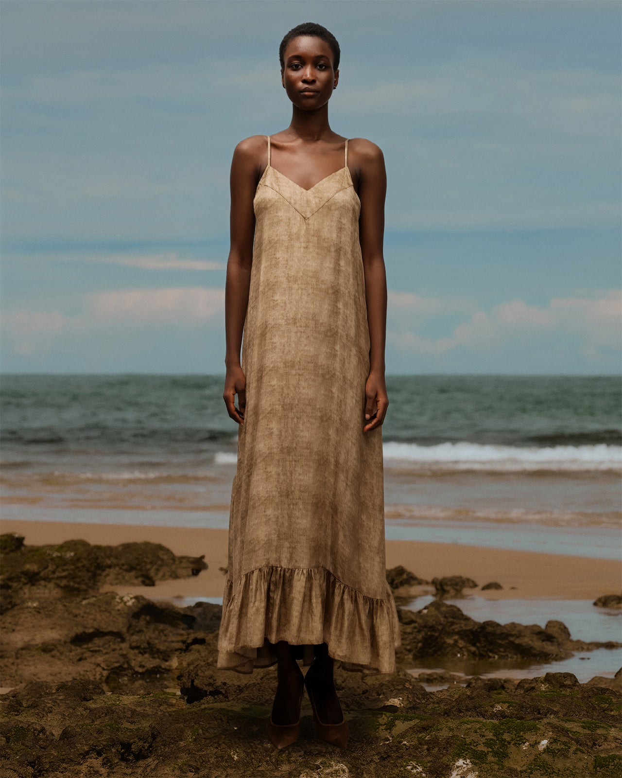 taupe beach dress Eyelet Taupe Maxi Dress | Trendy Women's Dresses