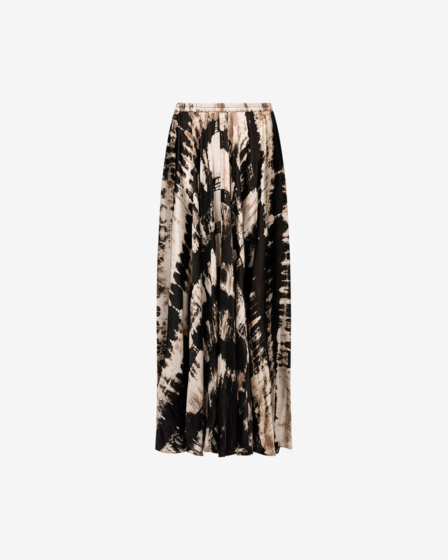 Jupe Frim - Beige : Longue jupe imprimée tye&dye Mes Demoiselles - Dernière image