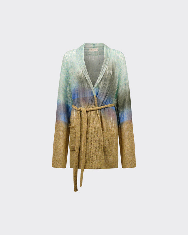 Cardigan Issa - Vert : Cardigan de dentelles d'alpaga Mes Demoiselles - Dernière image