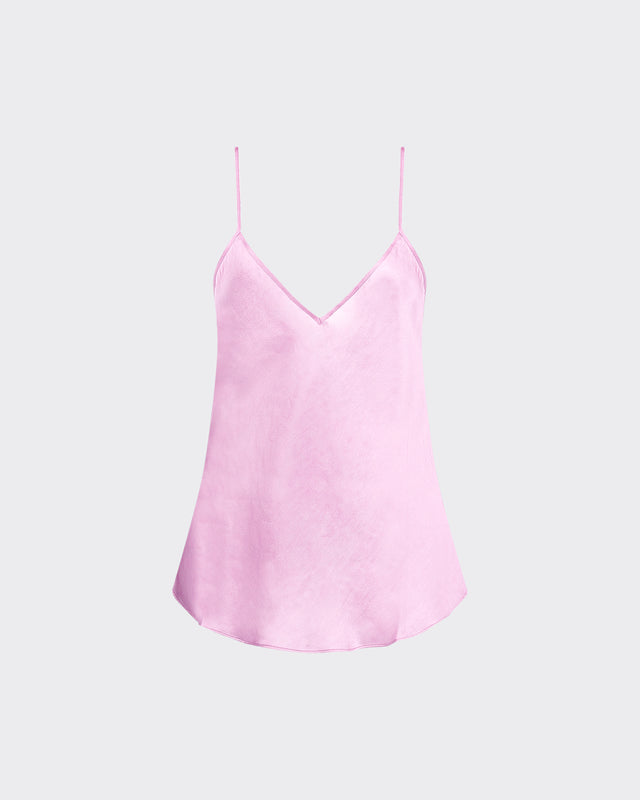 Top Opaline - Rose : Top à bretelles en soie olive Mes Demoiselles - Dernière image