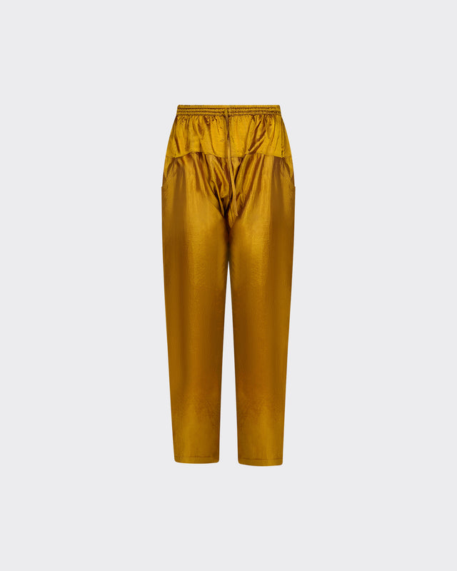 Pantalon Serena - Ocre : Pantalon en soie habotai façon saroual Mes Demoiselles - Image 3
