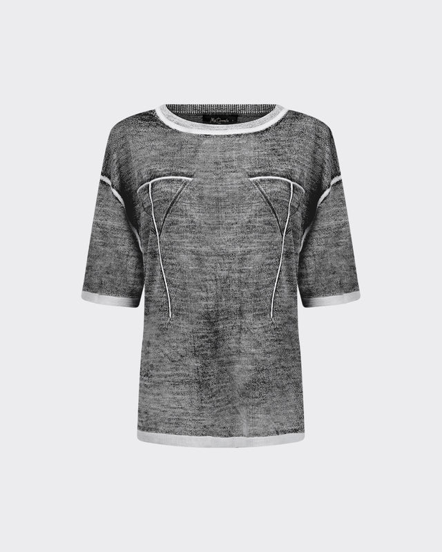 Pull Xoan - Noir : T - shirt en laine mérinos rose Mes Demoiselles - Dernière image