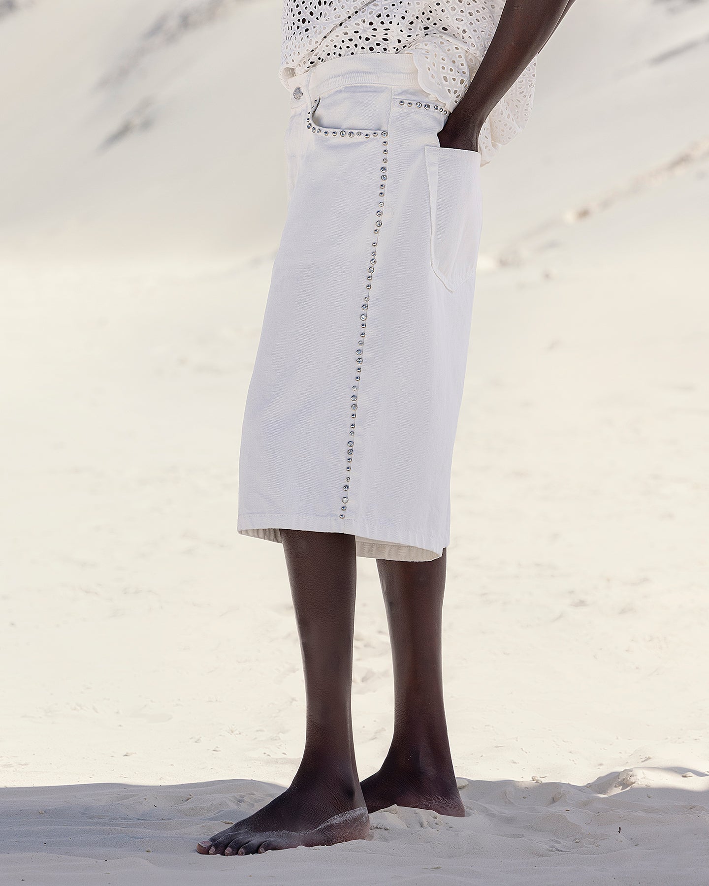 Muffin Bermuda Shorts - White