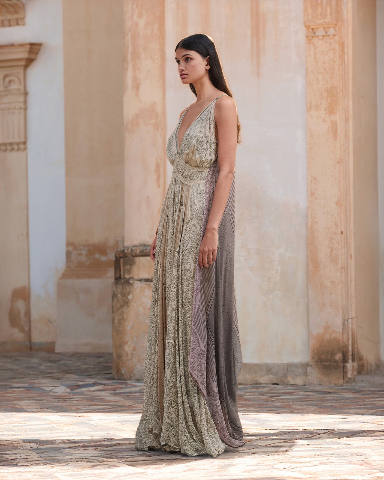 mes demoiselles silk v neck maxi dress Anthropologie Mes Demoiselles Dinette V-Neck Silk Dress Size 10 $450