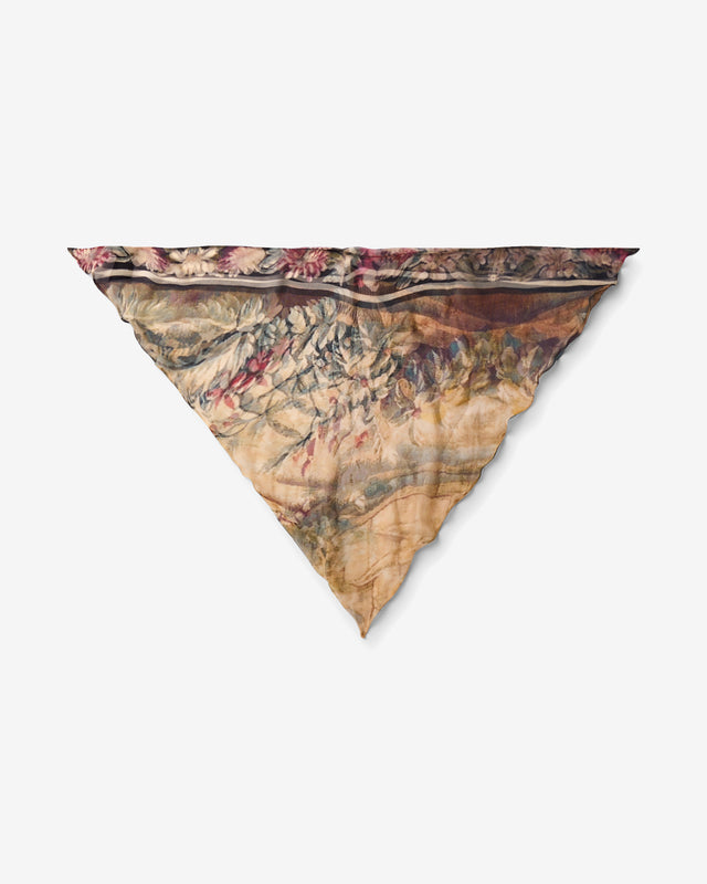 Foulard Amaral - Beige : Foulard en Viscose Chiffon – Imprimé Baroque Multicolore Mes Demoiselles - Dernière image