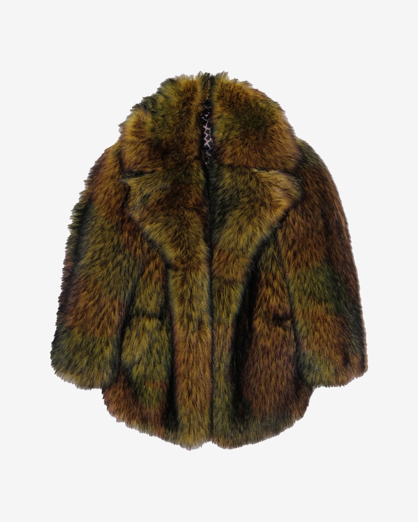 Kimono en jacquard de viscose imprimé sur fond ocre : Manteaux & vestes Mes Demoiselles