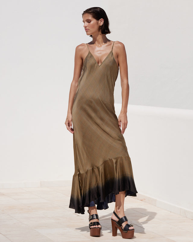 Bella Dress - Khaki - Dernière image