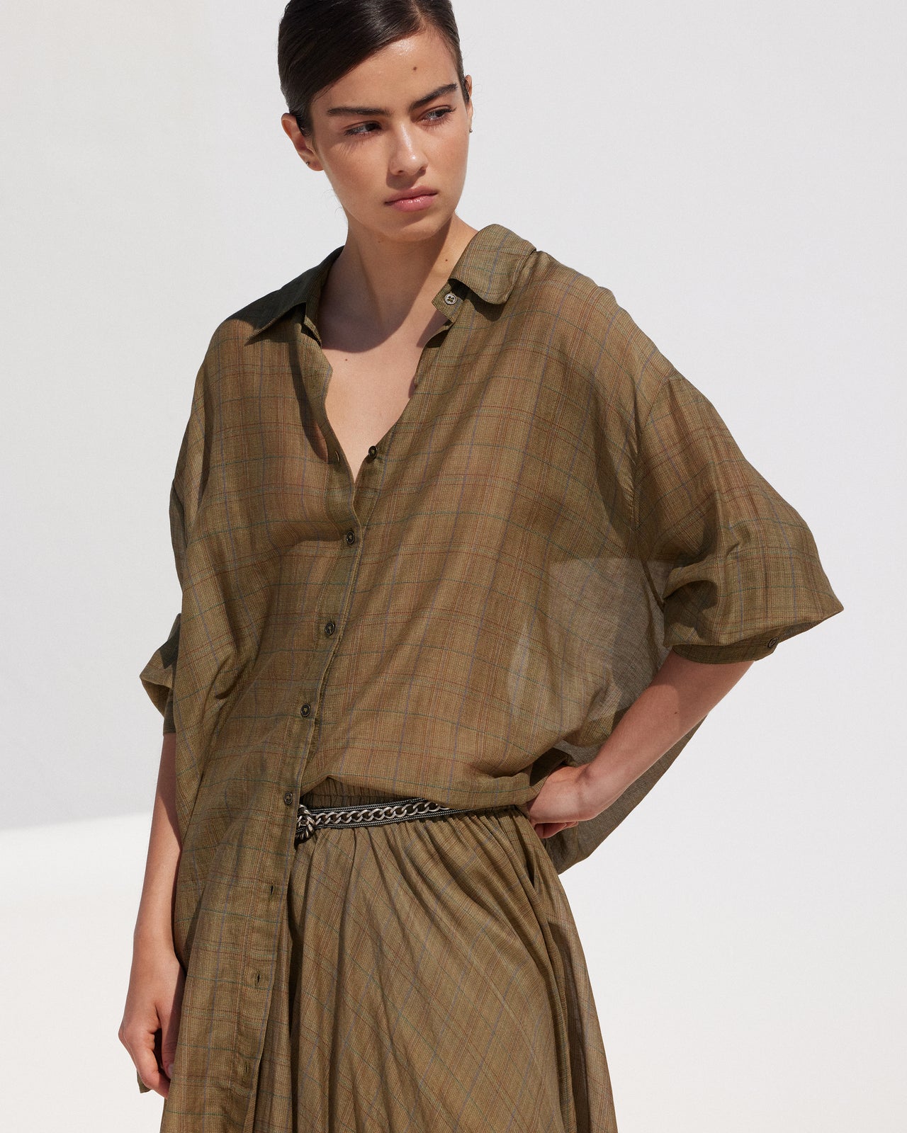 Chemise Brunello - Kaki - Image 4