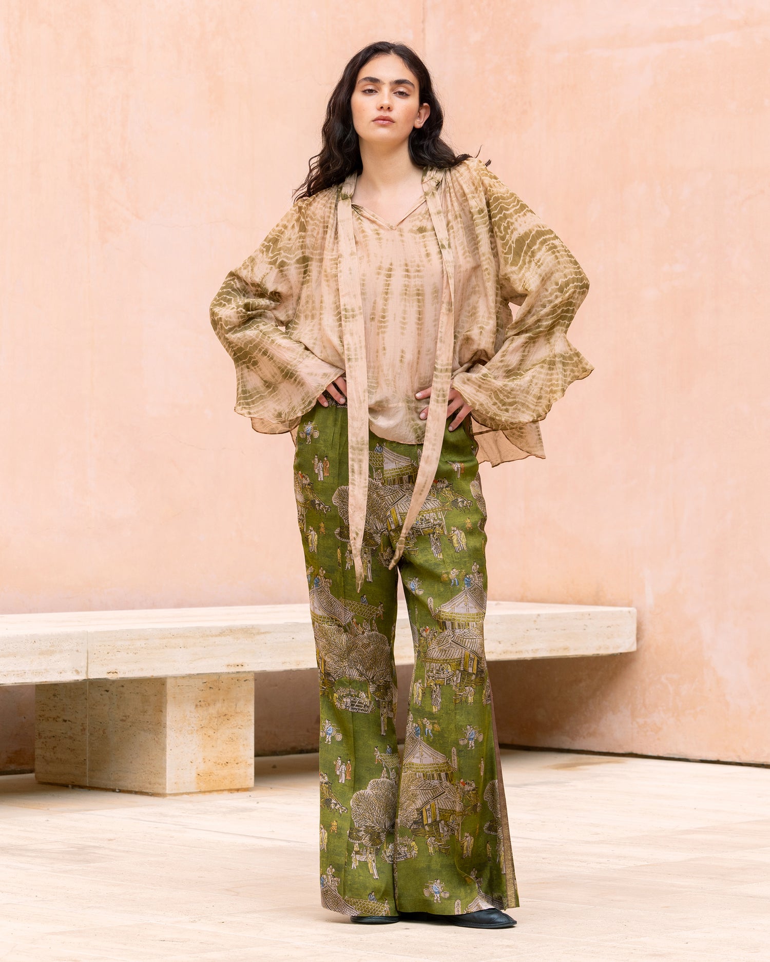 Blouse en voile de coton et soie tie & dye - Chemises & tops Mes Demoiselles