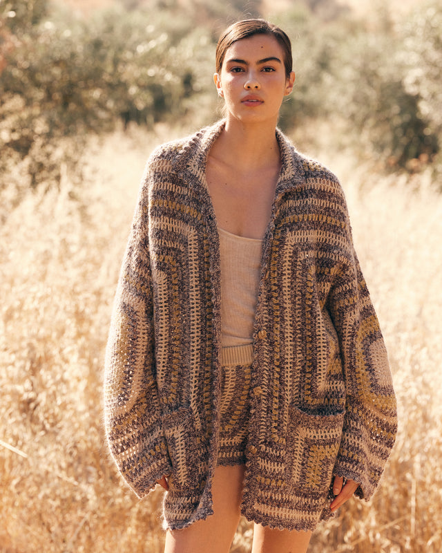 Dice Cardigan - Yellow - Image 2