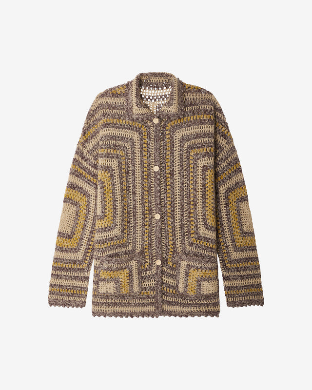 Cardigan Dice - Jaune - Dernière image