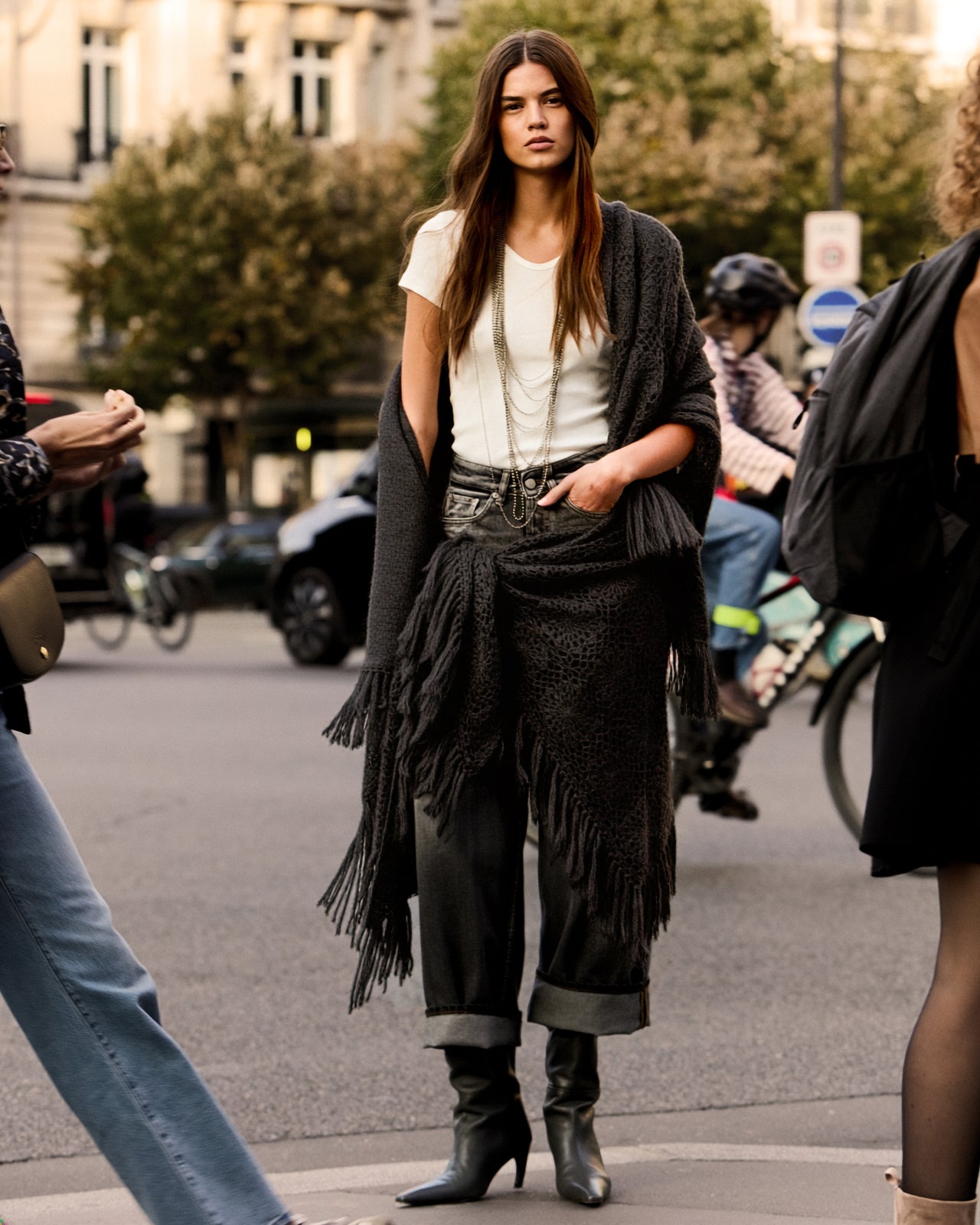 Châle Flow - Noir - Image 1