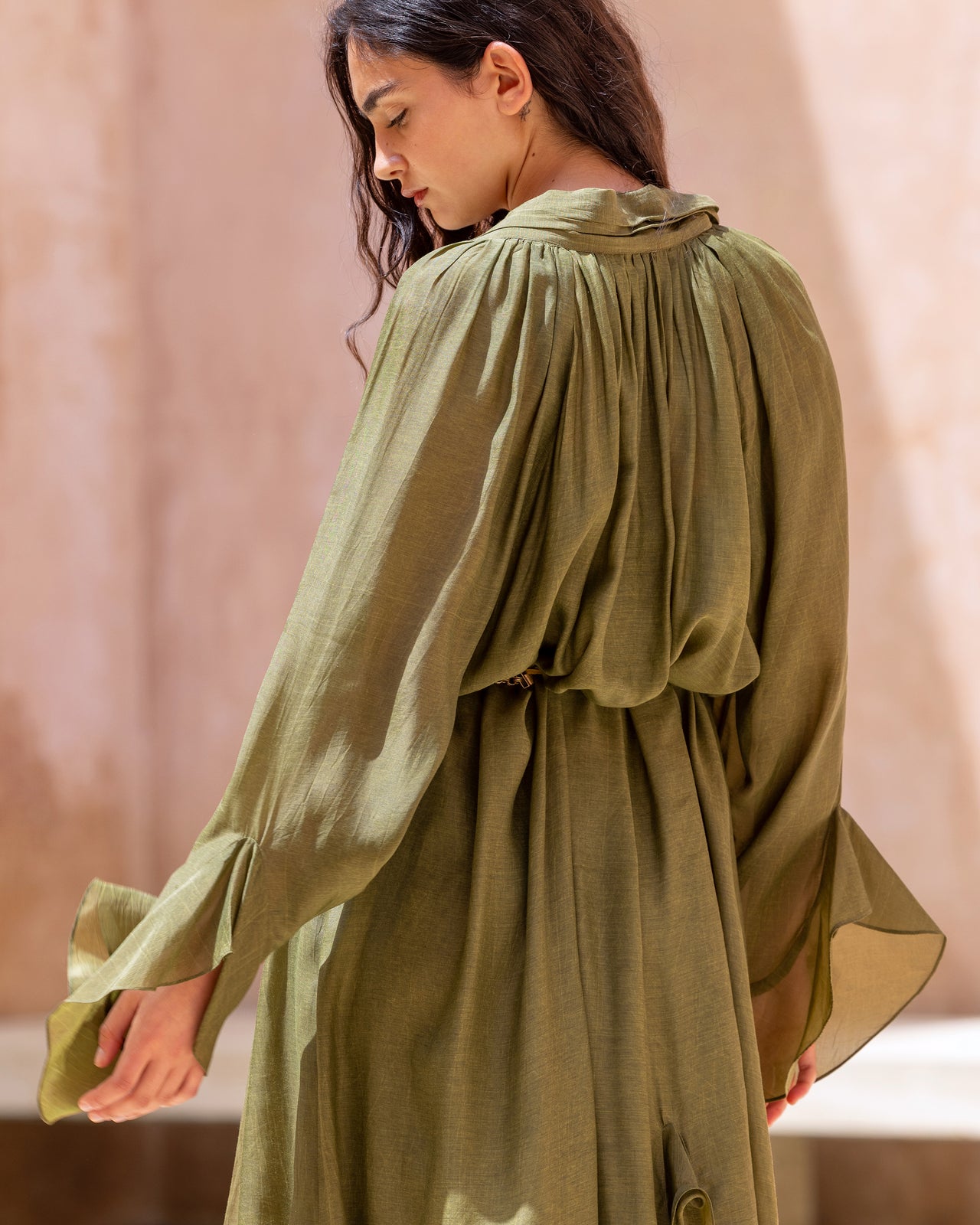 Robe Frelly - Vert - Image 5