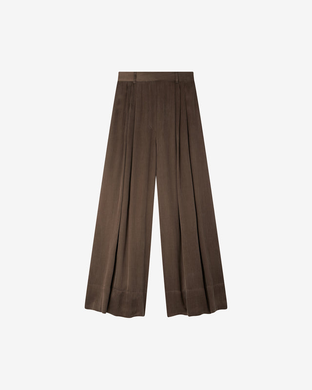 Pantalon Goliath - Charbon : Pantalon large en cupro et viscose charcoal Mes Demoiselles - Dernière image