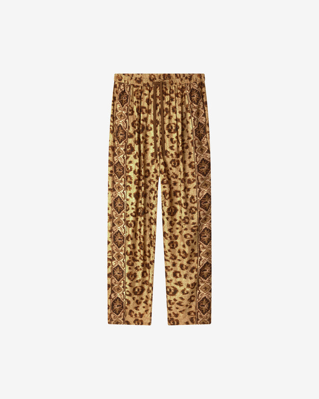 Pantalon Lorene - Beige : Pantalon Droit en Viscose Jacquard – Imprimé Panthère Mes Demoiselles - Dernière image