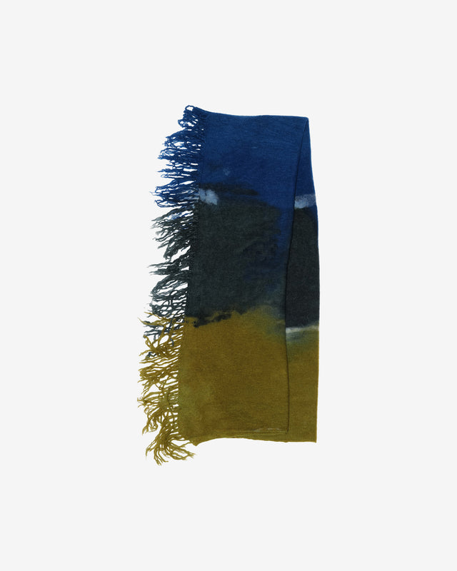 Foulard Lupick - Vert : Foulard carré en laine tie & dye - Vert Mes Demoiselles - Dernière image