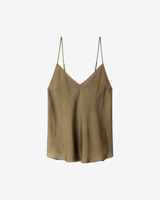Top Malia - Marron : Délicat Top en Soie – Couleur Taupe Mes Demoiselles - Dernière image