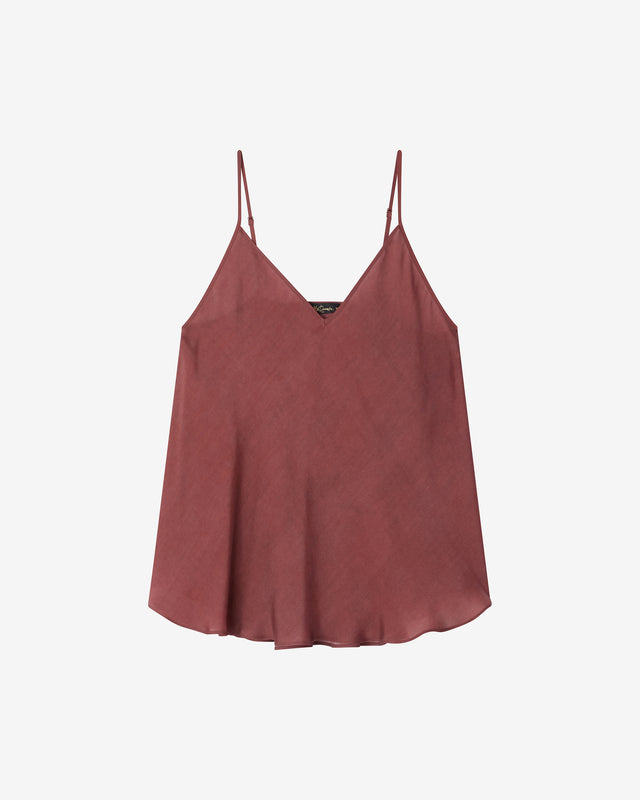 Top Malia - Cognac : Délicat Top en Soie – Couleur Rouge Foncé Mes Demoiselles - Dernière image