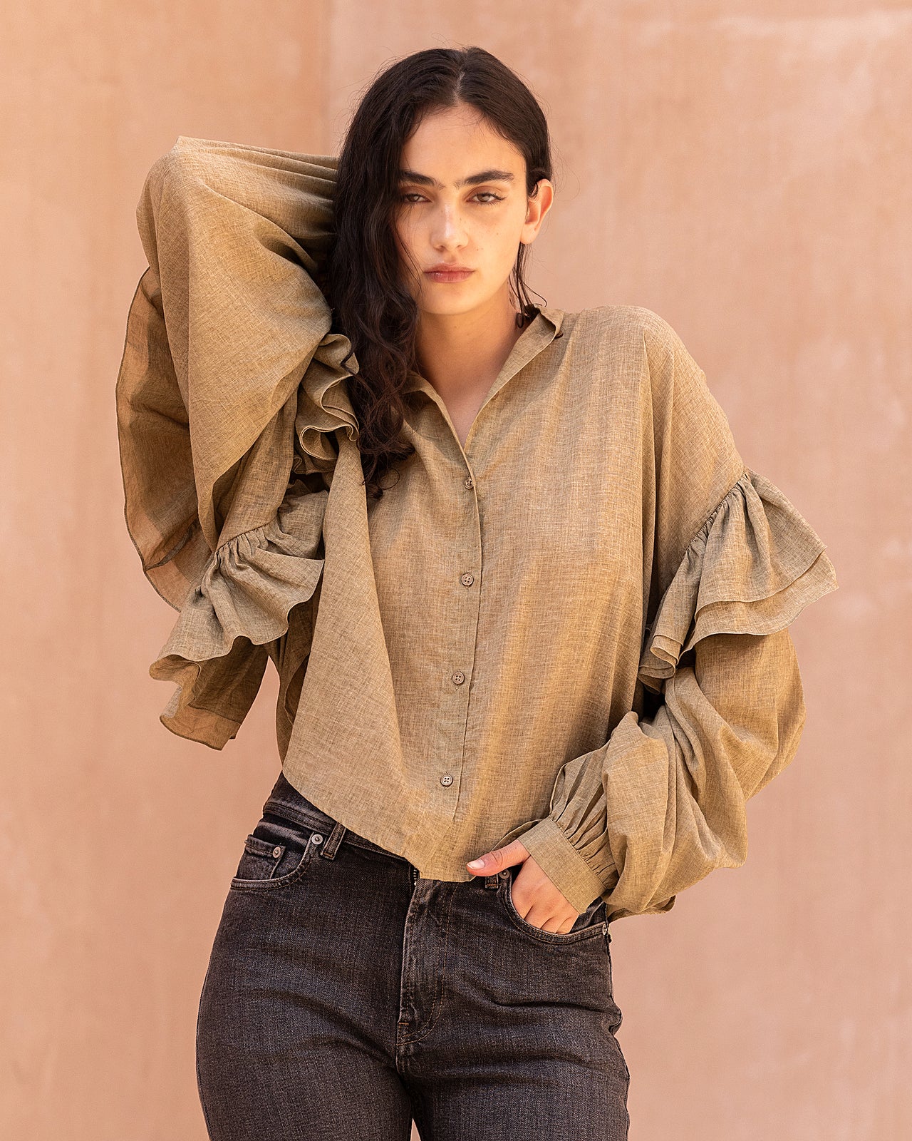 Odessa Shirt - Beige - Image 2
