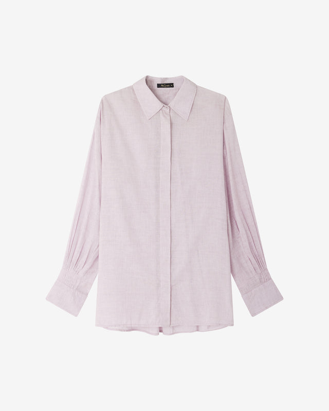 Chemise Opal - Lavande : Chemise coton lavande structurée Mes Demoiselles - Dernière image