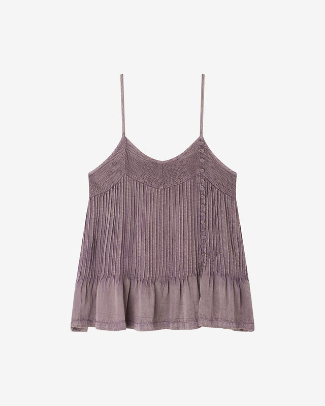 Top en viscose satinée lilas : Chemises & tops Mes Demoiselles - Image 1