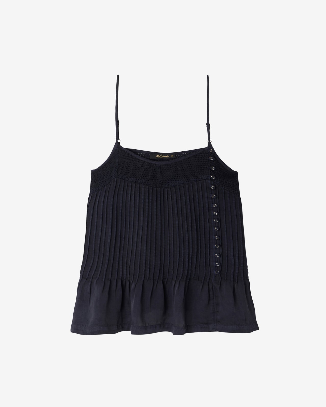 Top en viscose satinée noir : Chemises & tops Mes Demoiselles - Image 1