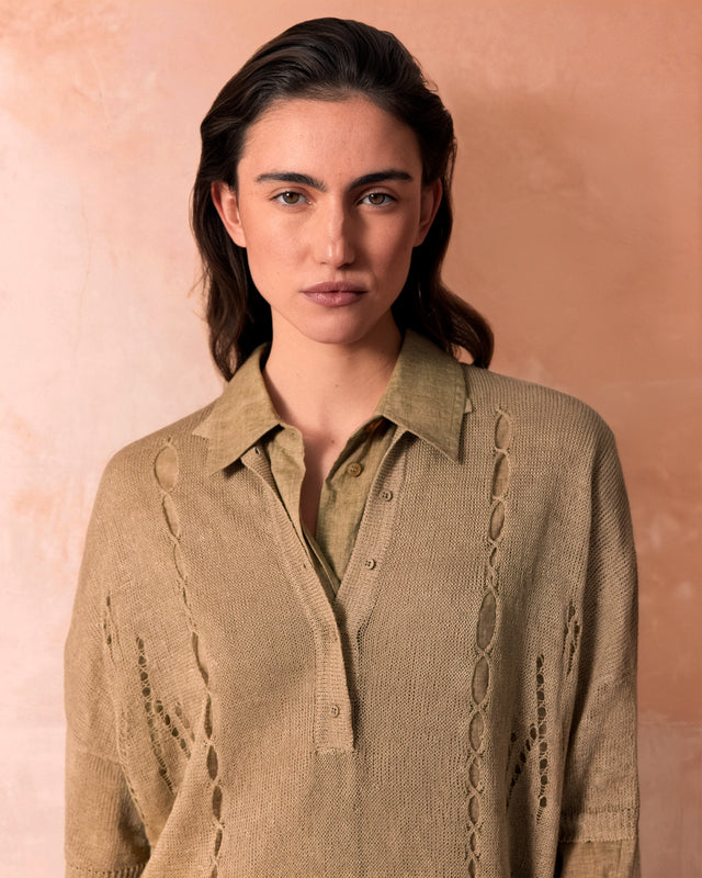 Blouse Stra - Beige - Image 2