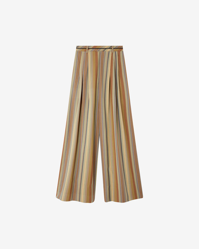 Pantalon Tapachula - Sable : Pantalon à rayures bayadères multicolores Mes Demoiselles - Dernière image