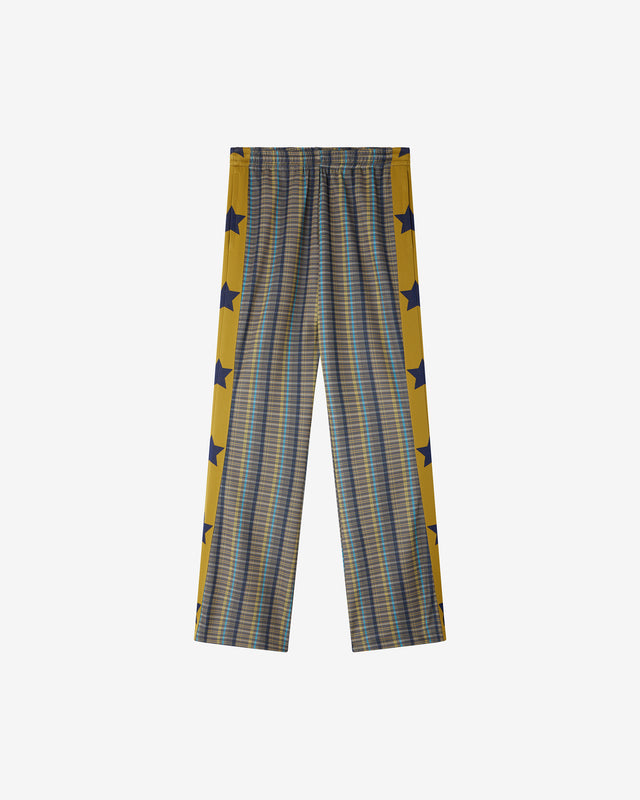 Pantalon Troru - Kaki : Pantalon long en jersey imprimé tartan et bas zippé Mes Demoiselles - Dernière image