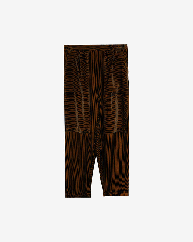 Pantalon en velours de soie dévoré - Orange : Pantalons & combinaisons Mes Demoiselles - Image 1