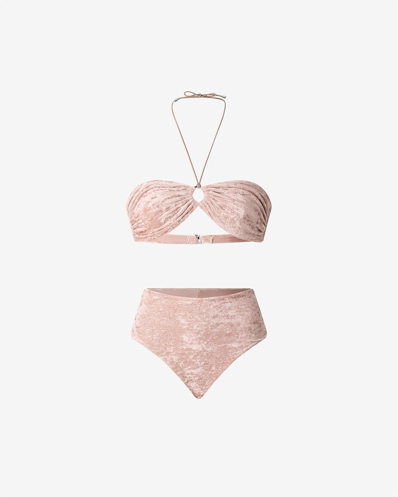 Maillot De Bain Vany - Rose : Maillot de bain 2 pièces bandeau en velours rose pâle Mes Demoiselles - Image 5