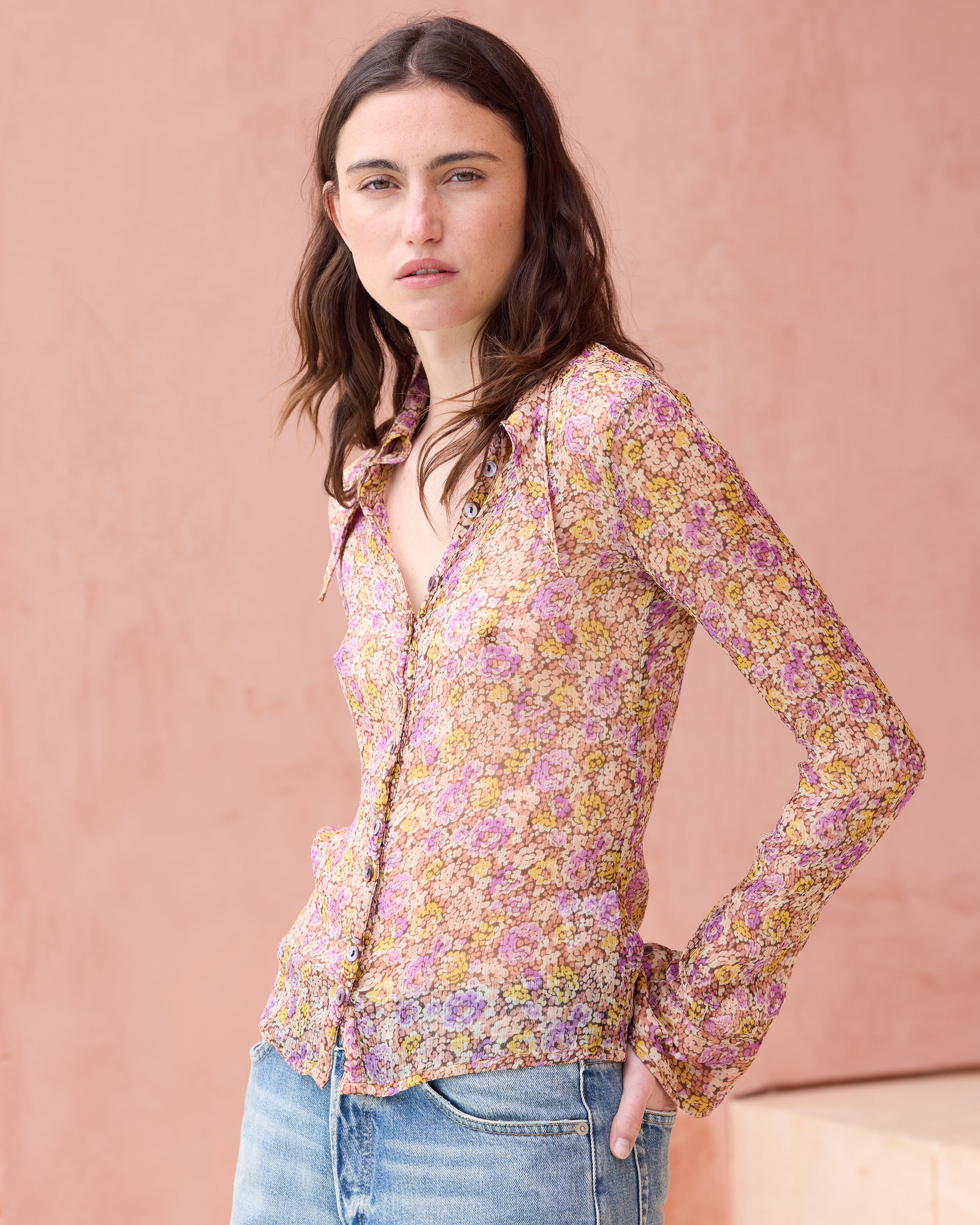 MES DEMOISELLES 売れ筋商品|||メドモワゼル シャツ トップス レディース Shirts Brown Mes Demoiselles メドモワゼル MesDemoiselles CHIPPER
