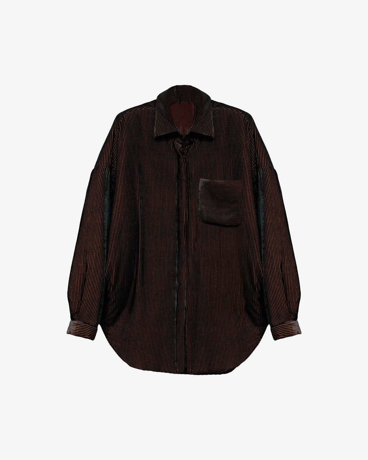 Veste-chemise en velours de soie dévoré - Orange : Manteaux & vestes Mes Demoiselles - Image 1