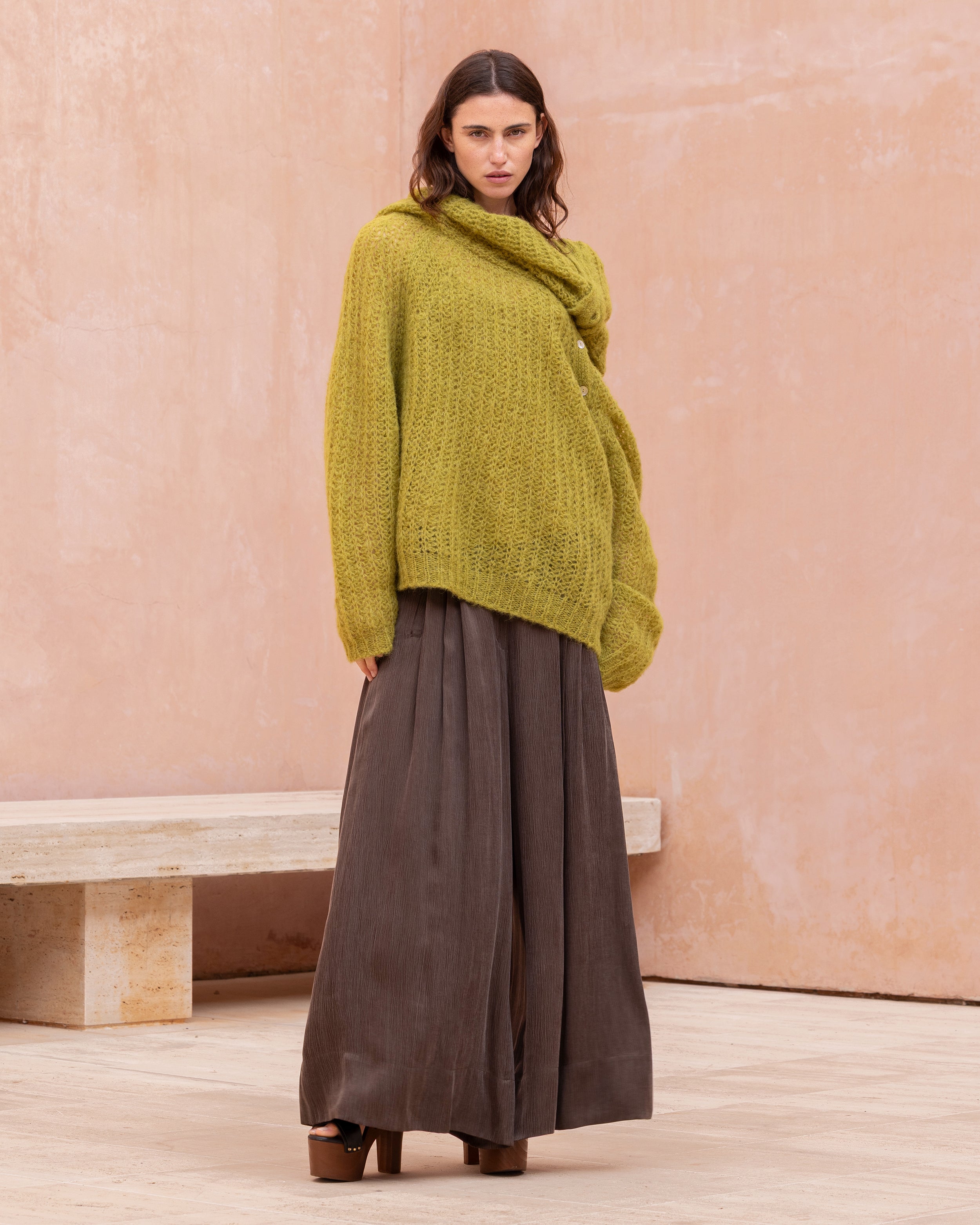 MES DEMOISELLES 売れ筋商品|||メドモワゼル ニット&セーター アウター レディース Sweaters Pink Mohair Sweater Vest