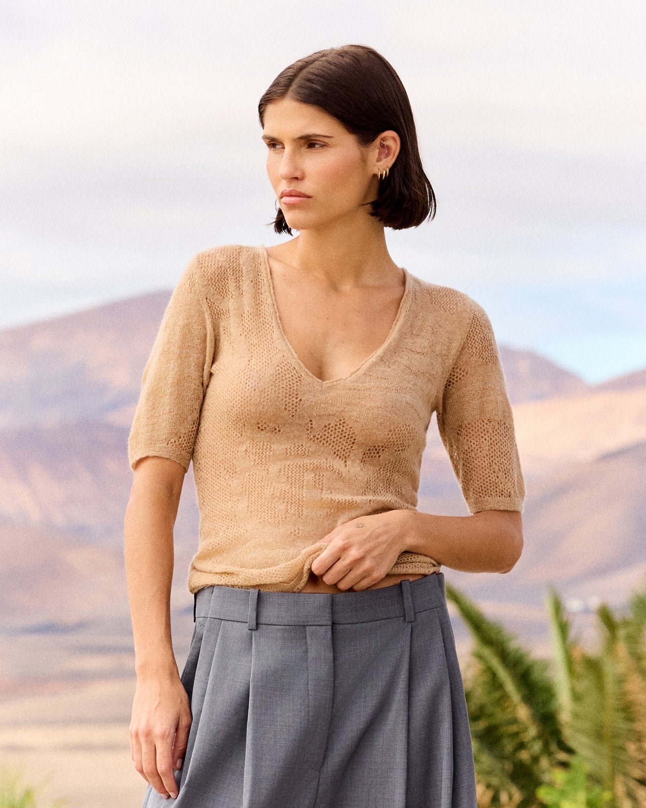 Apala T-Shirt -  Beige - Image 3