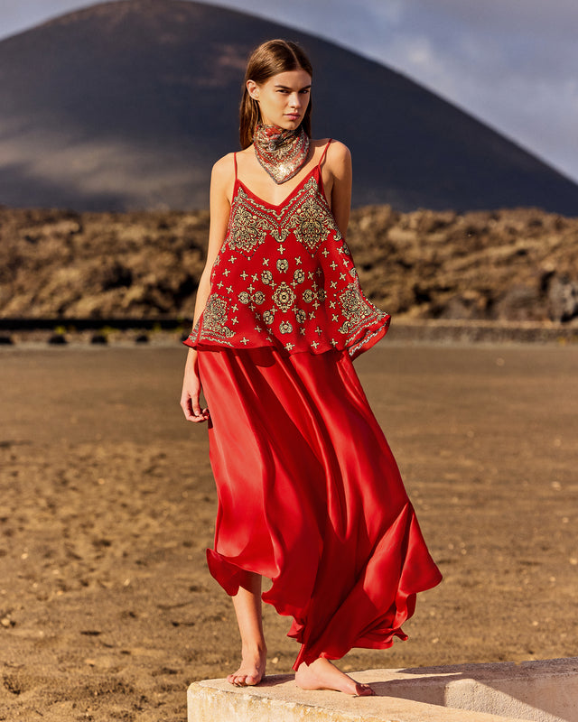 Jupe Calista - Rouge - Image 1