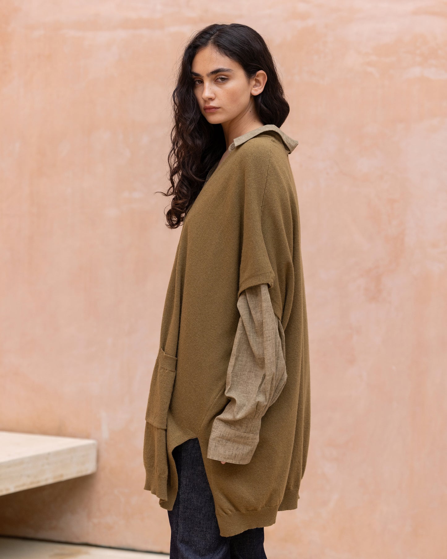 Cardigan Camelia - Marron Olive