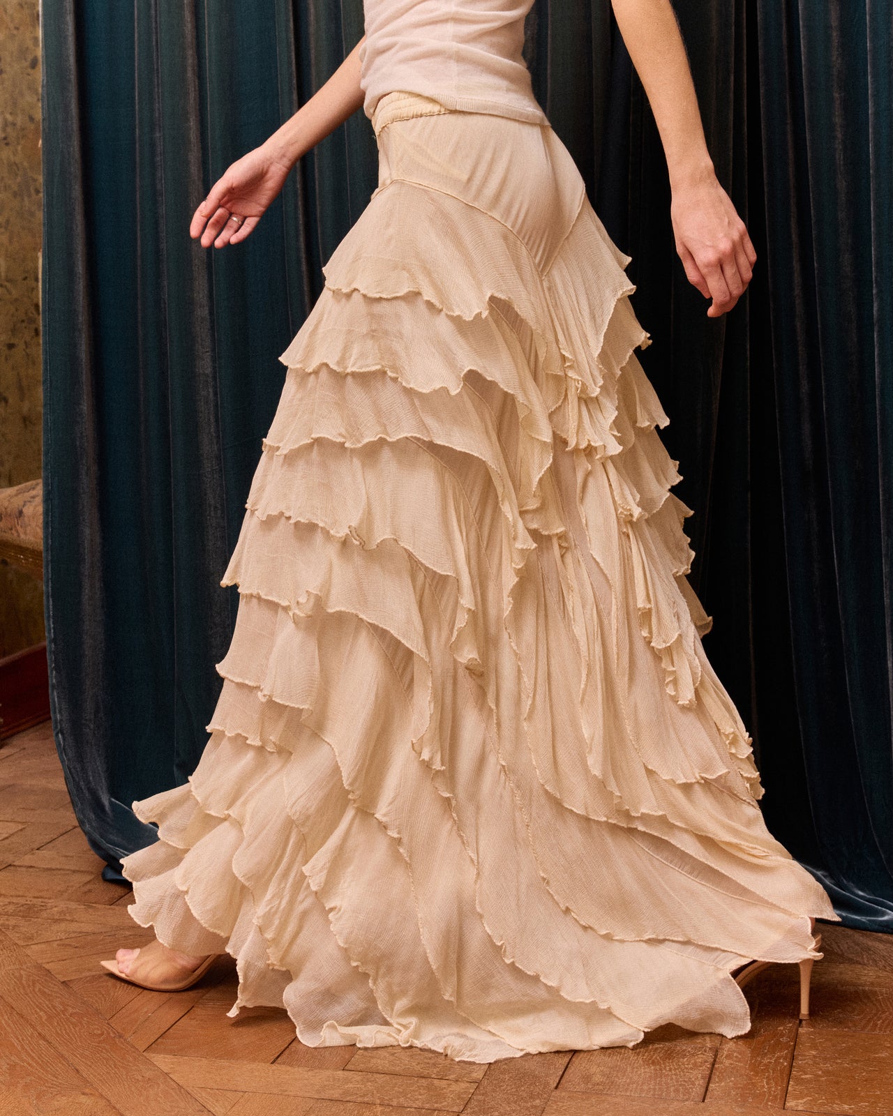 Cherry Skirt - Ecru - Image 4