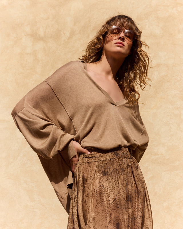 Heather Sweater - Beige - Image 3