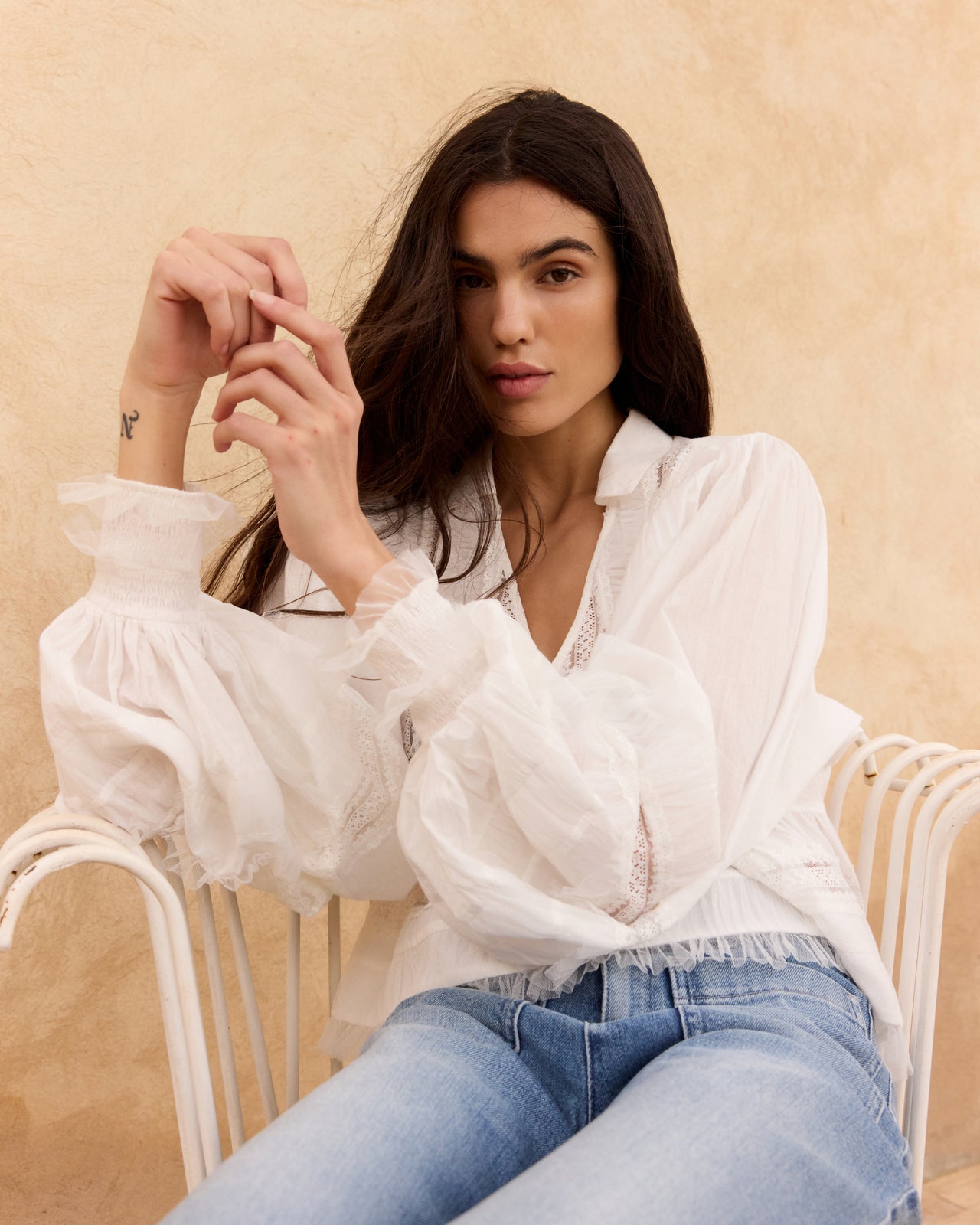 Blouse Melody - Blanc - Image 8
