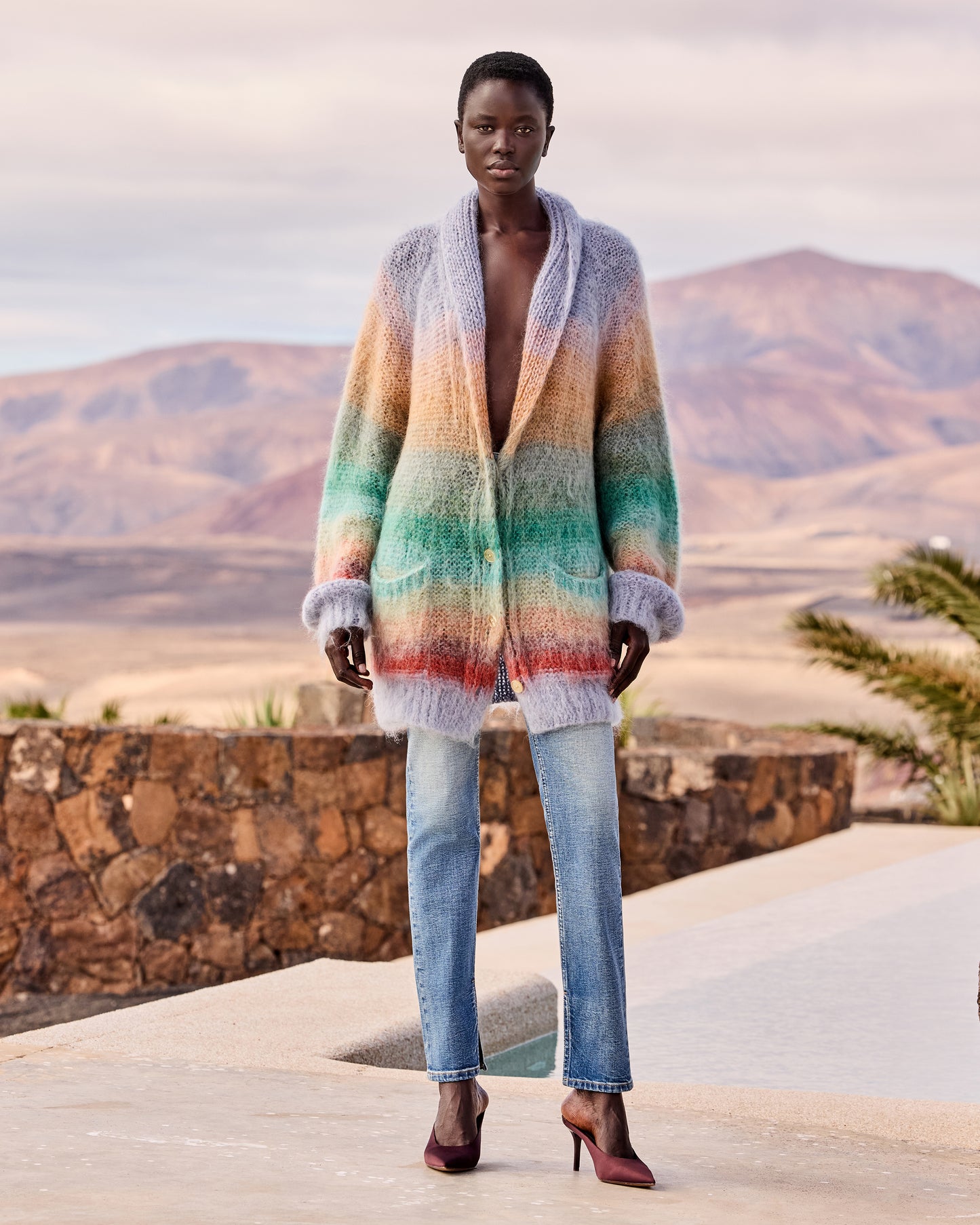 Stone Cardigan -  Blue