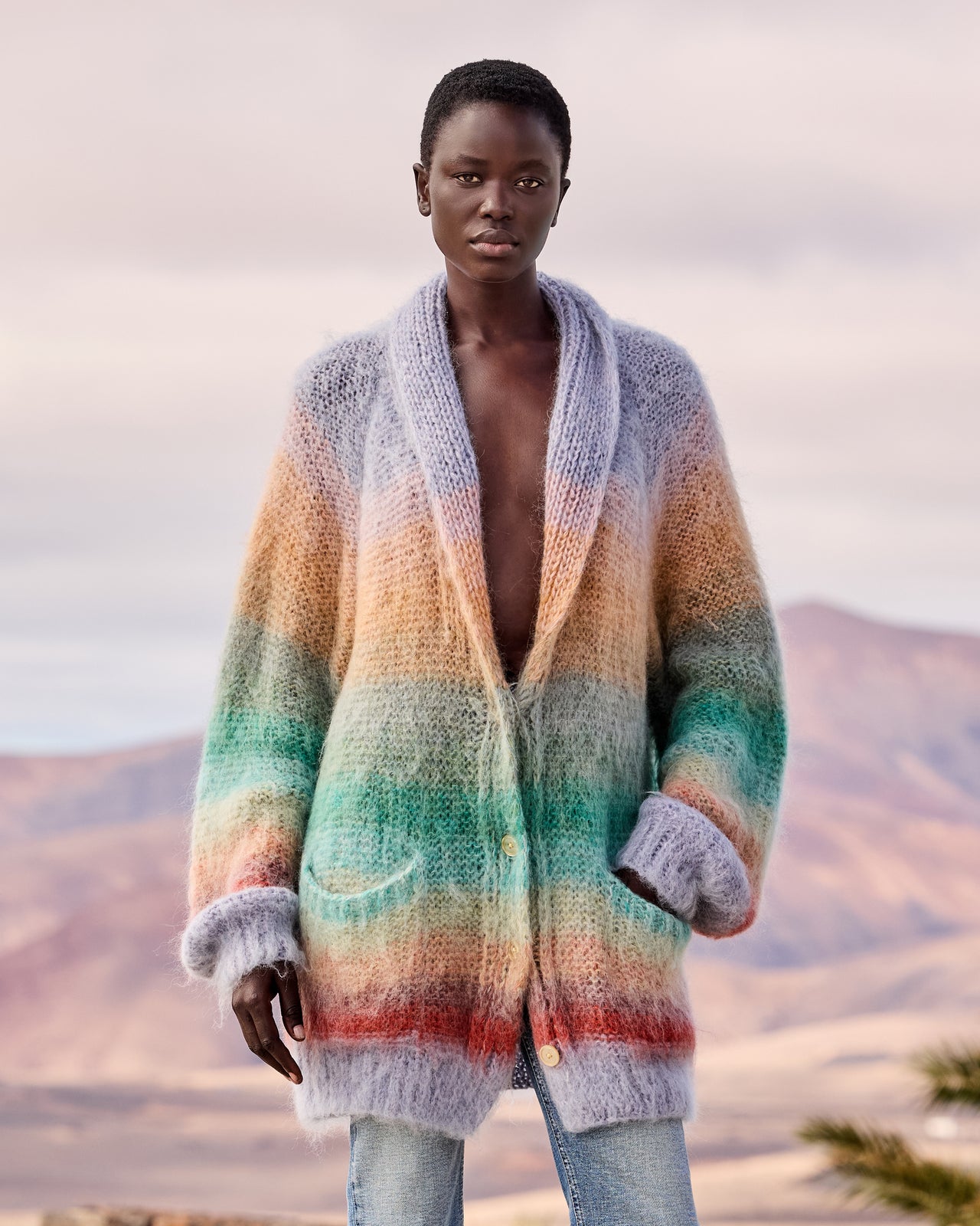 Stone Cardigan -  Blue - Image 1